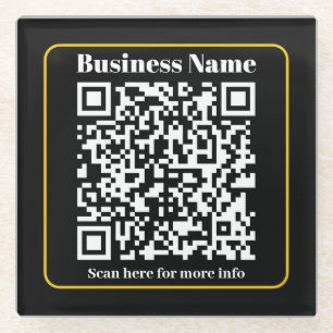 Posavasos De Vidrio Crear un código QR comercial digitalizable instant
