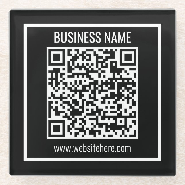 Posavasos De Vidrio Crear un código QR moderno instantáneamente (Anverso)