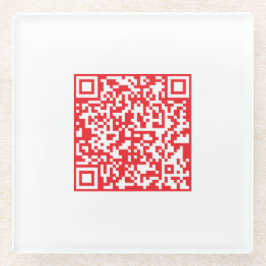 Posavasos De Vidrio Crear un código QR rojo analizable (modificable)