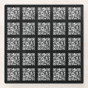 Posavasos De Vidrio Crear un patrón de código QR en mosaico   Color ed