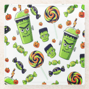 Posavasos De Vidrio Creepe Cute Halloween Frankenstein