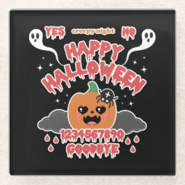 Posavasos De Vidrio Creepe Junta Fantasma De Kawaii Halloween