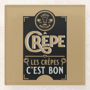 Posavasos De Vidrio Crepes francesas