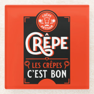 Posavasos De Vidrio Crepes franceses