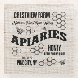 POSAVASOS DE VIDRIO CRESTVIEW FARM APIARIES