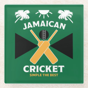 Posavasos De Vidrio Cricket de Jamaica