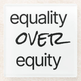 Posavasos De Vidrio Cristal para Vaso de Igualdad Sobre Equidad