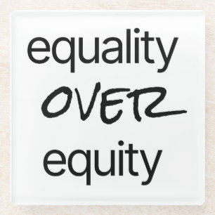 Posavasos De Vidrio Cristal para Vaso de Igualdad Sobre Equidad