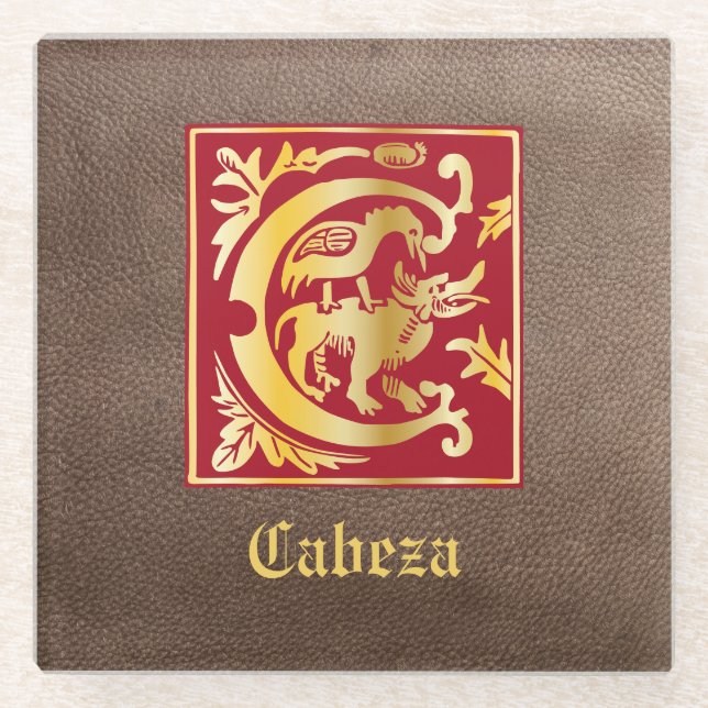 Posavasos De Vidrio Críticas míticas del siglo XVI Capital decorativa  (Anverso)