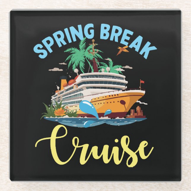 Posavasos De Vidrio Crucero de Spring Break (Anverso)
