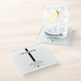 Posavasos De Vidrio Cruz de libertad