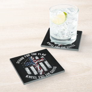 Posavasos De Vidrio Cruz patriótica