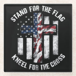 Posavasos De Vidrio Cruz patriótica