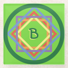 Posavasos De Vidrio Cuadrados de la montaña rusa - Arcoiris