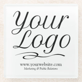 Posavasos de vidrio cuadrados personalizados con e