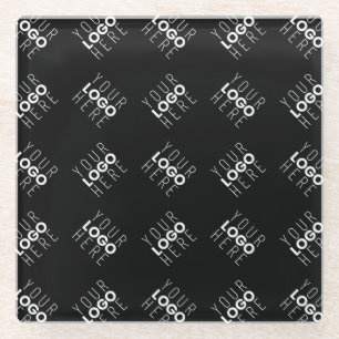 Posavasos De Vidrio Cualquier logotipo o imagen cargada Patrón dispe