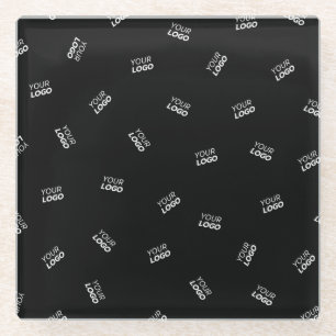 Posavasos De Vidrio Cualquier logotipo o imagen cargada Patrón dispe