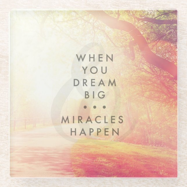 Posavasos De Vidrio Cuando usted soña (Anverso)