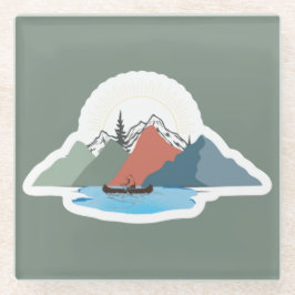 Posavasos De Vidrio Cuatro estaciones de los Adirondacks