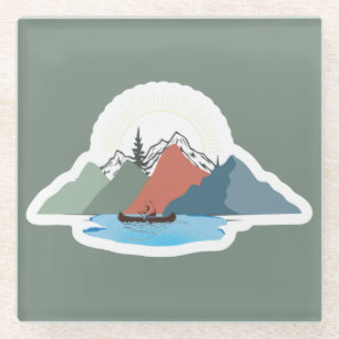 Posavasos De Vidrio Cuatro estaciones de los Adirondacks