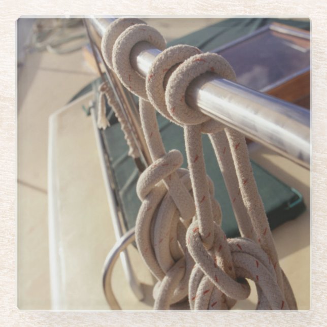 Posavasos De Vidrio Cubierta de barco (Anverso)