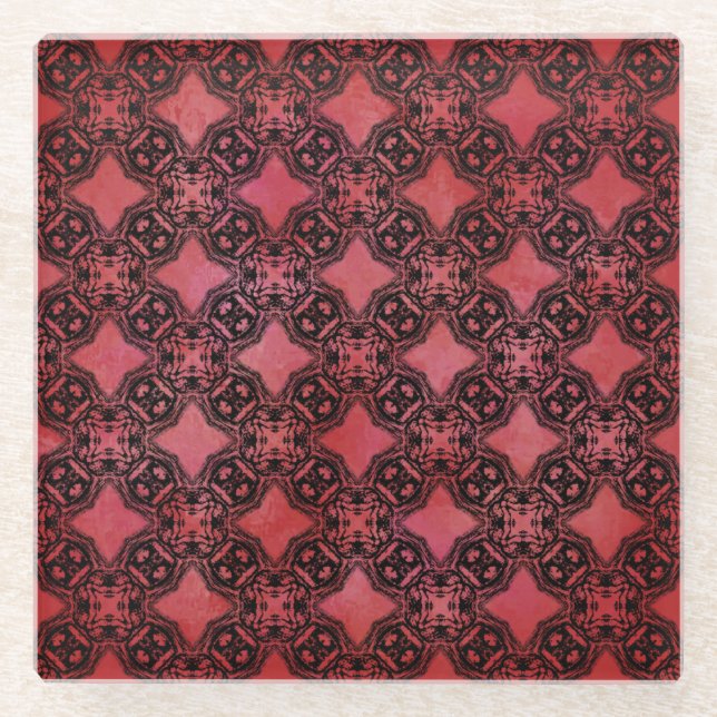 Posavasos De Vidrio Cubierta de vidrio del patrón de las chapas de dia (Anverso)