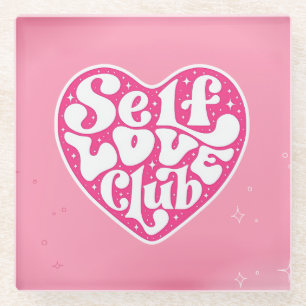 Posavasos De Vidrio Cubreposavas de Vidrio del Club de Amor Propio