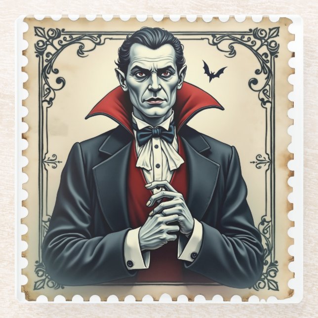 Posavasos De Vidrio Cuenta en clase: Tostada de Drácula (Anverso)