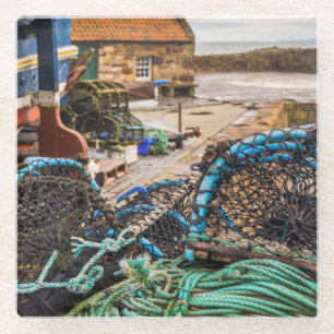 Posavasos De Vidrio Cuerdas y potes de langosta el   Pittenweem,
