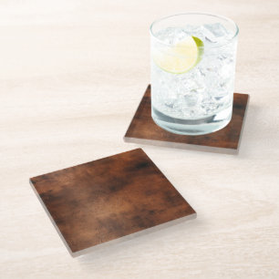 Posavasos De Vidrio Cuero negro marrón