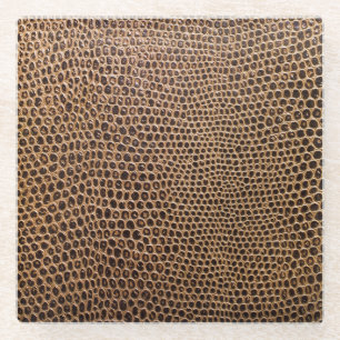 Posavasos De Vidrio Cuero oscuro: fondo elegante y simple