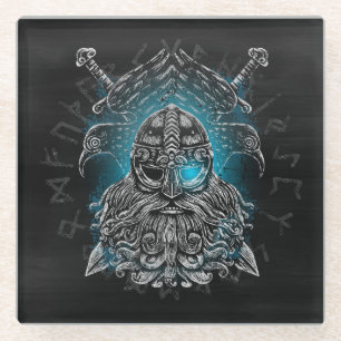 Posavasos De Vidrio Cuervos de Odín Mitología vikinga Valhalla espera