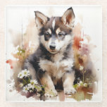 Posavasos De Vidrio Cuidada escaparate siberiana de vidrio de cachorro<br><div class="desc">Esta colorida montaña rusa es un regalo perfecto para el amante del Husky Siberiano en tu vida o para ti mismo y seguro que alegrarás cualquier mesa o escritorio. Espero que te haga feliz. . . ¡ese es mi objetivo y pasión! ⭐ Puedes ser creativo y personalizar en todos mis...</div>