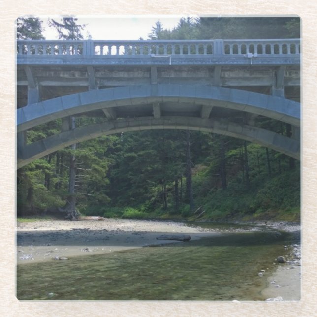 Posavasos De Vidrio Cummins Creek en el Parque Estatal Neptune, OR (Anverso)