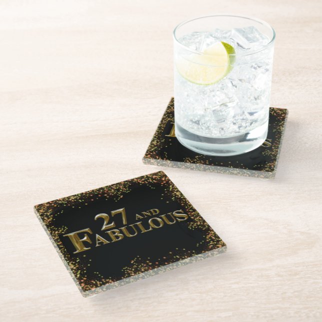 Posavasos De Vidrio Cumpleaños 27 (Angular)