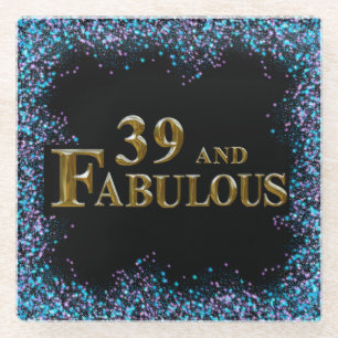 Posavasos De Vidrio Cumpleaños número 39