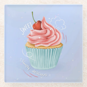 Posavasos De Vidrio Cupcake Glass Coaster