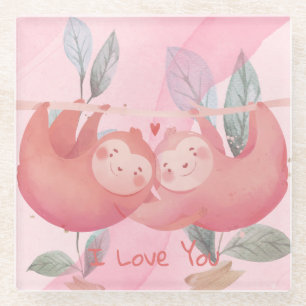 Posavasos De Vidrio Cuta El día de San Valentín Glass Coaster