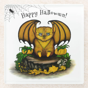 Posavasos De Vidrio Cute Halloween Bat