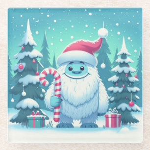 Posavasos De Vidrio Cute Navidad/invierno yeti