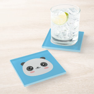 Posavasos De Vidrio Cute Panda