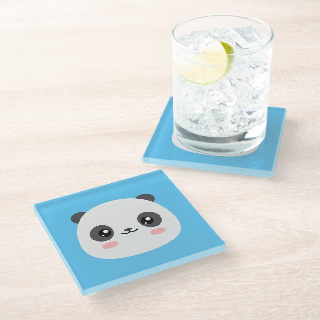 Posavasos De Vidrio Cute Panda (Angular)