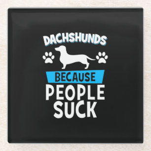 Posavasos De Vidrio Dachshunds con mis amigos