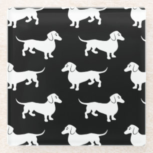Posavasos De Vidrio Dachshunds por todas partes