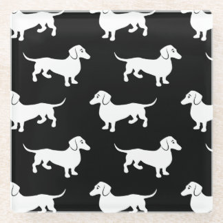 Posavasos De Vidrio Dachshunds por todas partes