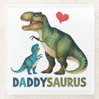 Posavasos De Vidrio Daddysaurus