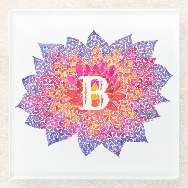 Posavasos De Vidrio Dahlia Coaster (Anverso)