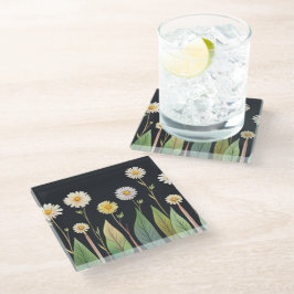 Posavasos De Vidrio Daisy está de noche
