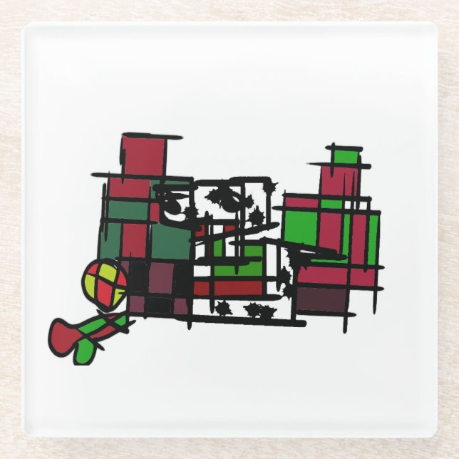 Posavasos De Vidrio Dalmacia en invierno (Anverso)