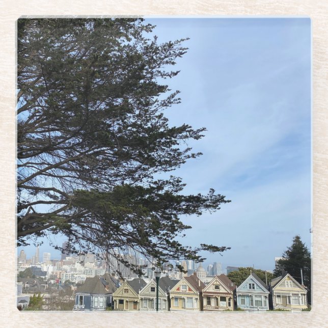 Posavasos De Vidrio Damas pintadas (Anverso)